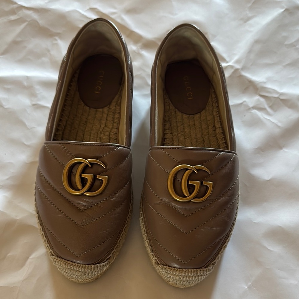 Gucci Women's Brown Espadrille Shoes